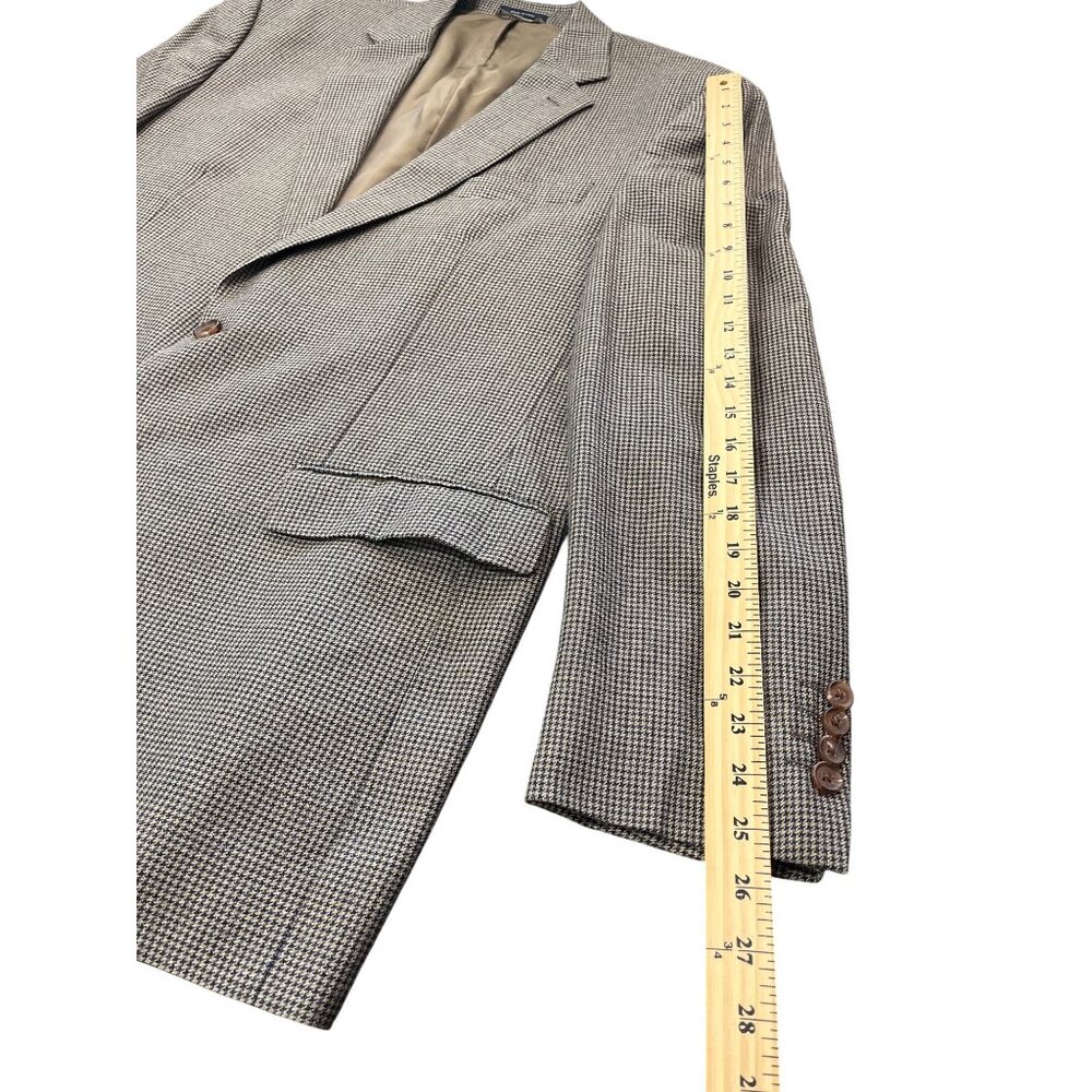 Ralph Lauren Houndstooth Blazer Jacket Dillards Sports Coat Brwon Mens 46L - Picture 6 of 7